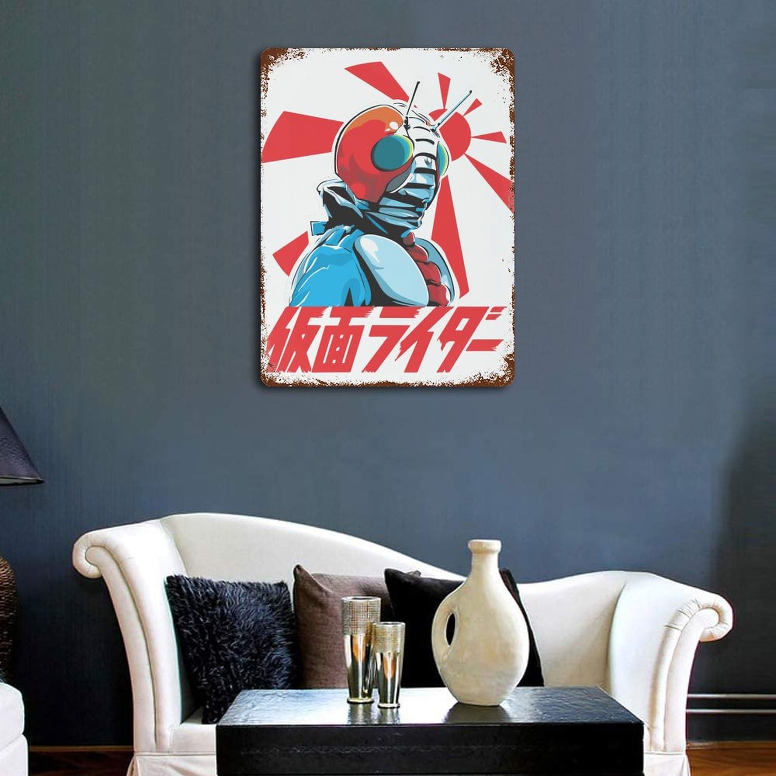 Amazon.co.jp: ブリキ看板 壁掛け 仮面ライダー V3 金属ポスター